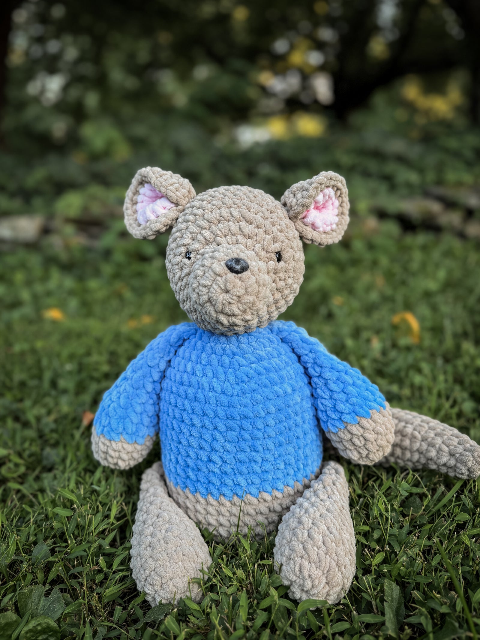 Brown Kangaroo with Blue Shirt