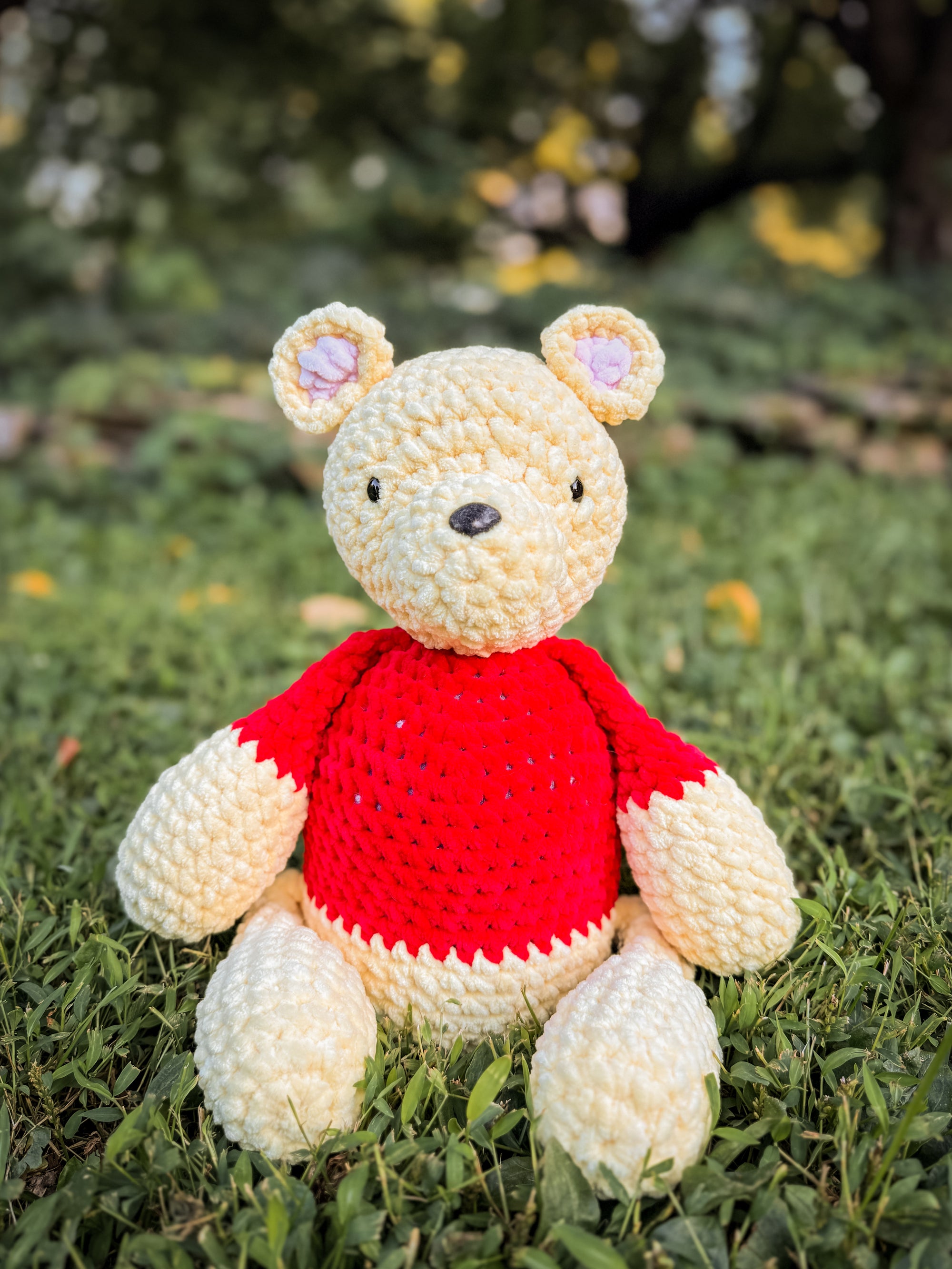 Yellow Bear with Red Shirt
